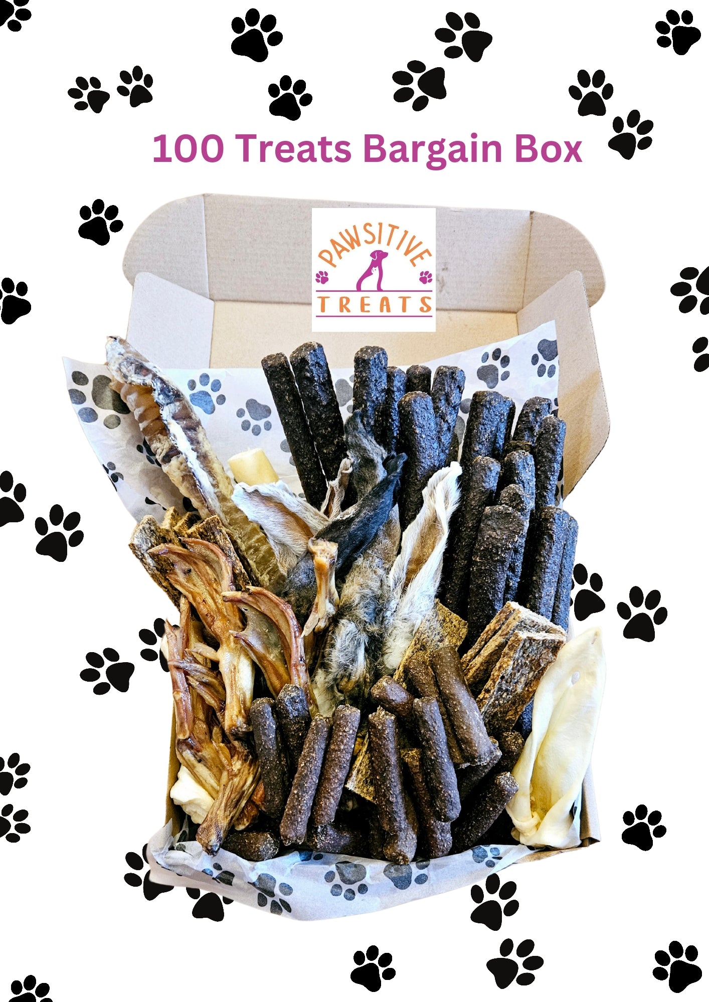 Natural Dog Treats Bargain Bag - 100 Dog Treats