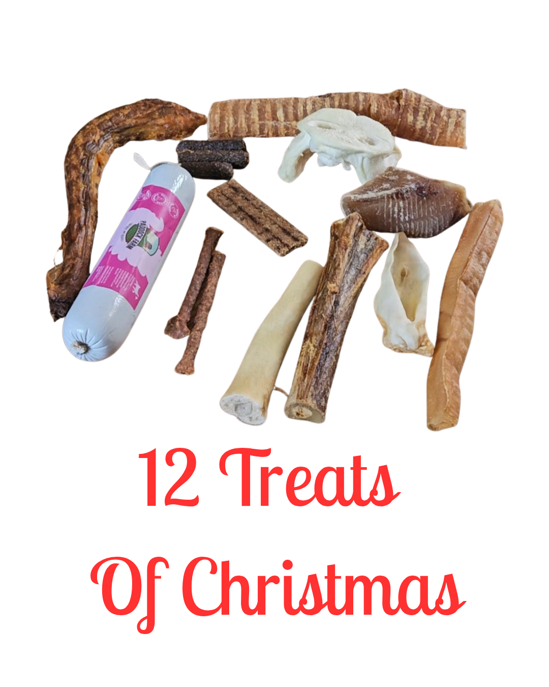 12 Days of Christmas Dog Treat Box – Festive Natural Dog Treat Advent Calendar